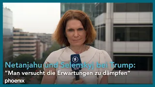 ARD-Korrespondentin Sandra Ratzow zu Netanjahus und Selenskyjs Besuch bei Präsident Trump | 28.7.26