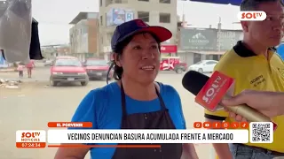 El Porvenir: Residents report trash piled up in front of the market