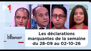 Les déclarations marquantes de la semaine du 28-09 au 02-10-26
