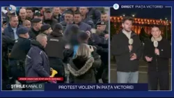 Stirile Kanal D - Bataie intre mineri si jandarmi. Protest violent in Piata Victoriei!