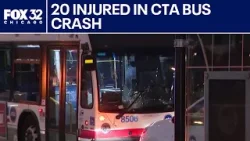 20 injured in CTA bus crash