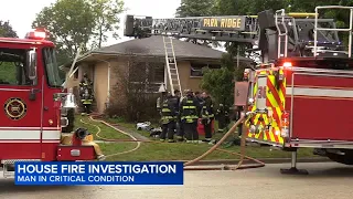 Man critically injured after being rescued from house fire in Park Ridge, officials say