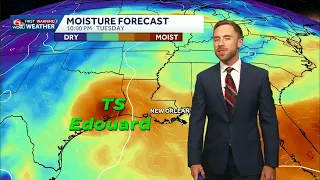 Edouard Roars Ashore, Daily Louisiana Rain Chances Ahead
