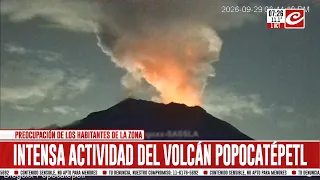 Alerta máxima por la intensa actividad que presenta el volcán Popocatépetl