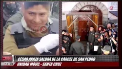 César Apaza fue liberado y salió de la cárcel de San Pedro
