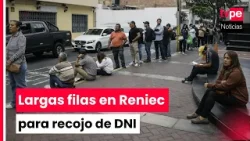 Miraflores: cientos de usuarios hacen largas filas para recojo de DNI Miraflores: cientos de usuarios hacen largas filas para recojo de DNI