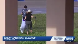 Волонтеры из Кейп-Корала собрались, чтобы принять участие в масштабной американской акции по убор... Волонтеры из Кейп-Корала собрались, чтобы принять участие в масштабной американской акции по убор...