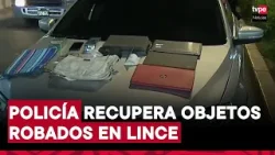 Policía recupera objetos robados tras intensa persecución en Lince: sospechosos lograron escapar Policía recupera objetos robados tras intensa persecución en Lince: sospechosos lograron escapar