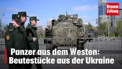 Panzer aus dem Westen: Russland präsentiert „Beutestücke“ aus der Ukraine | krone.tv NEWS