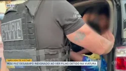Mãe faz desabafo ao ver filho detido em viatura: "Não vou te visitar" Mãe faz desabafo ao ver filho detido em viatura: "Não vou te visitar"