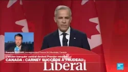 Mark Carney, candidat "hors sérail", élu pour remplacer le Premier ministre Justin Trudeau Mark Carney, candidat "hors sérail", élu pour remplacer le Premier ministre Justin Trudeau