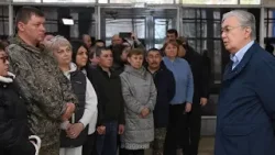 Президент Солтүстік Қазақстан облысының эвакуацияланған тұрғындарымен кездесті