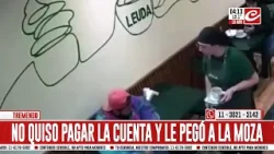 Tremendo: se negó a pagar la cuenta y golpeó salvajemente a la moza Tremendo: se negó a pagar la cuenta y golpeó salvajemente a la moza