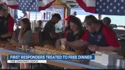 First responders treated to dinner at The Crooked Dock for their superb efforts cleaning up two floo