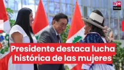 Presidente Balcázar rinde homenaje a la mujer peruana Presidente Balcázar rinde homenaje a la mujer peruana