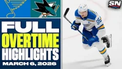 St. Louis Blues at San Jose Sharks | FULL Overtime Highlights - March 6, 2026 St. Louis Blues at San Jose Sharks | FULL Overtime Highlights - March 6, 2026