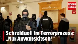 Schreiduell im Terrorprozess: „Nur Anwaltskitsch!“ | krone.tv NEWS