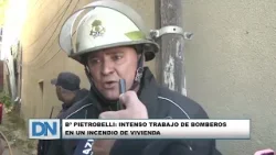 Bº Pietrobelli: intenso trabajo de bomberos en un incendio de vivienda
