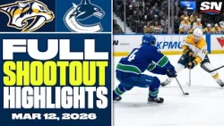 Nashville Predators at Vancouver Canucks | FULL Shootout Highlights - March 12, 2026 Nashville Predators at Vancouver Canucks | FULL Shootout Highlights - March 12, 2026