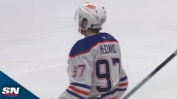 Oilers' Connor McDavid Drags Darcy Kuemper Out His Crease Before Burying Wide-Open Goal Oilers' Connor McDavid Drags Darcy Kuemper Out His Crease Before Burying Wide-Open Goal